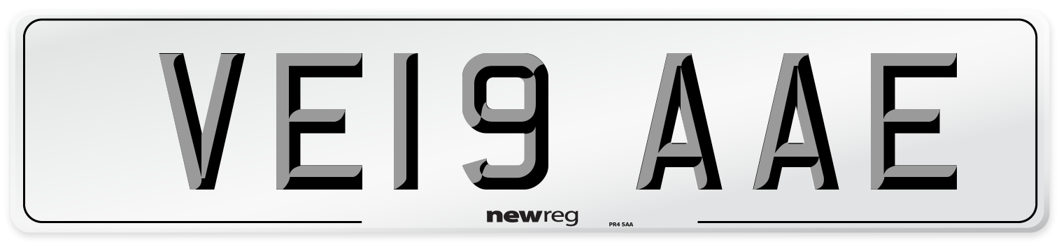 VE19 AAE Number Plate from New Reg